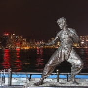 Honkongas. Paminklas karatė filmų legendai Briusui Ly (Bruce Lee) Žvaigždžių alėjoje