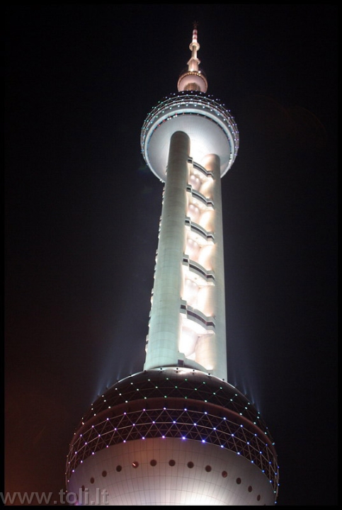 kinija24 Šanchajus. Televizijos bokštas „Rytų perlas“